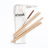 Bamboo Straws, Set of 4 with a Cleaner Set