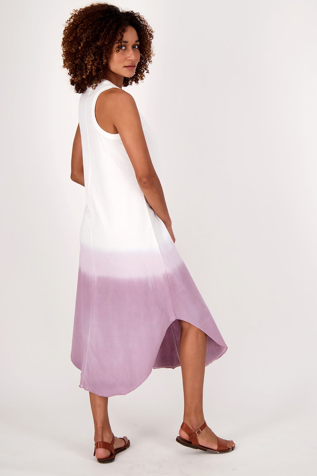 Midi Dress | Dip Dye Lilac Summer Dress | Sustainable Dresses ZellJoy Midi Dress | Dip Dye Lilac Summer Dress | Sustainable Dresses ZellJoy