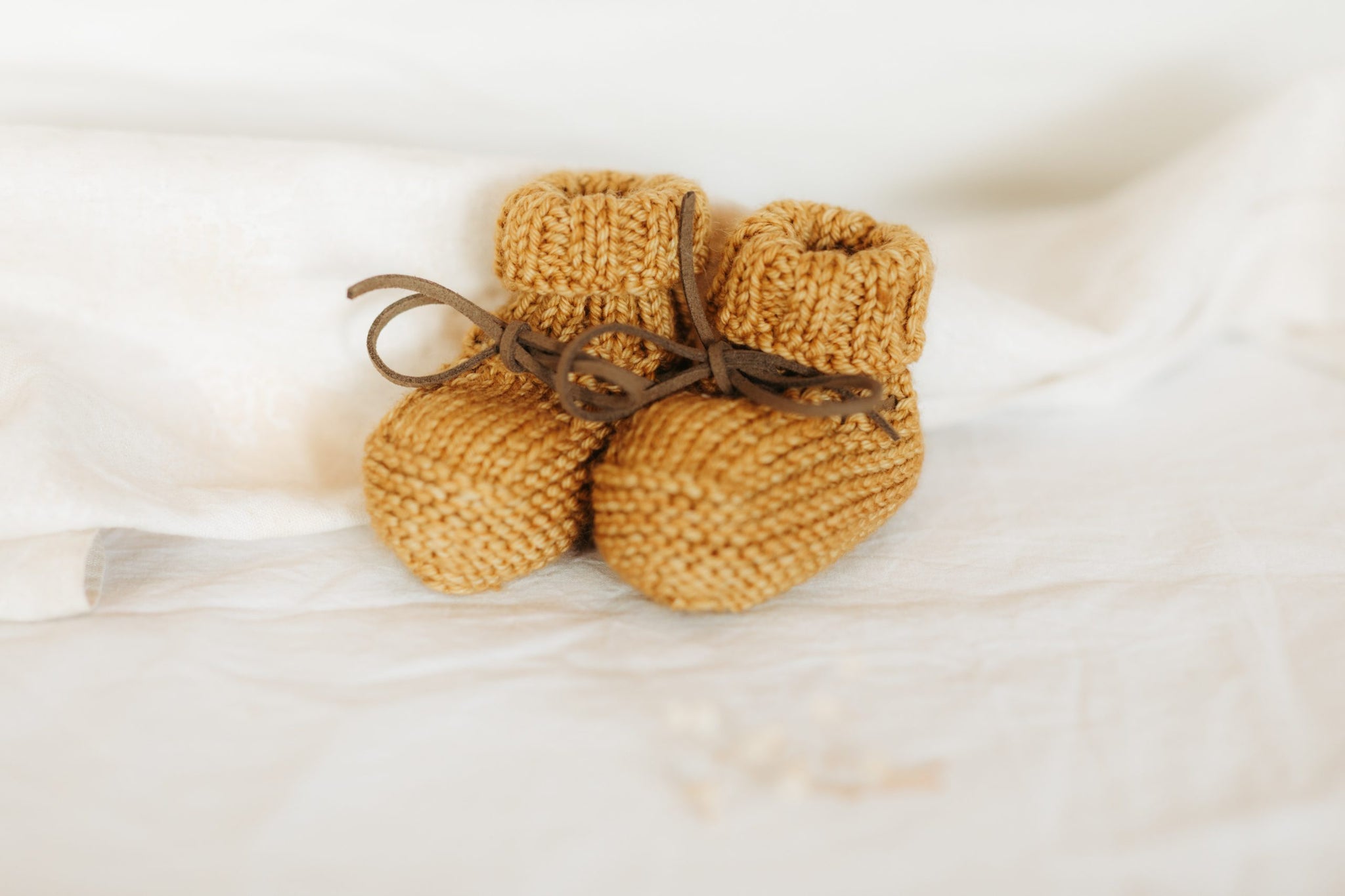 Merino Wool Baby Booties | Wool Knitted Newborn Baby Booties