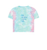 Pastel Tie Dye \\\"Keep the Seas Plastic Free\\\" Crop Top for Women & Girls | Organic Fairtrade Cotton