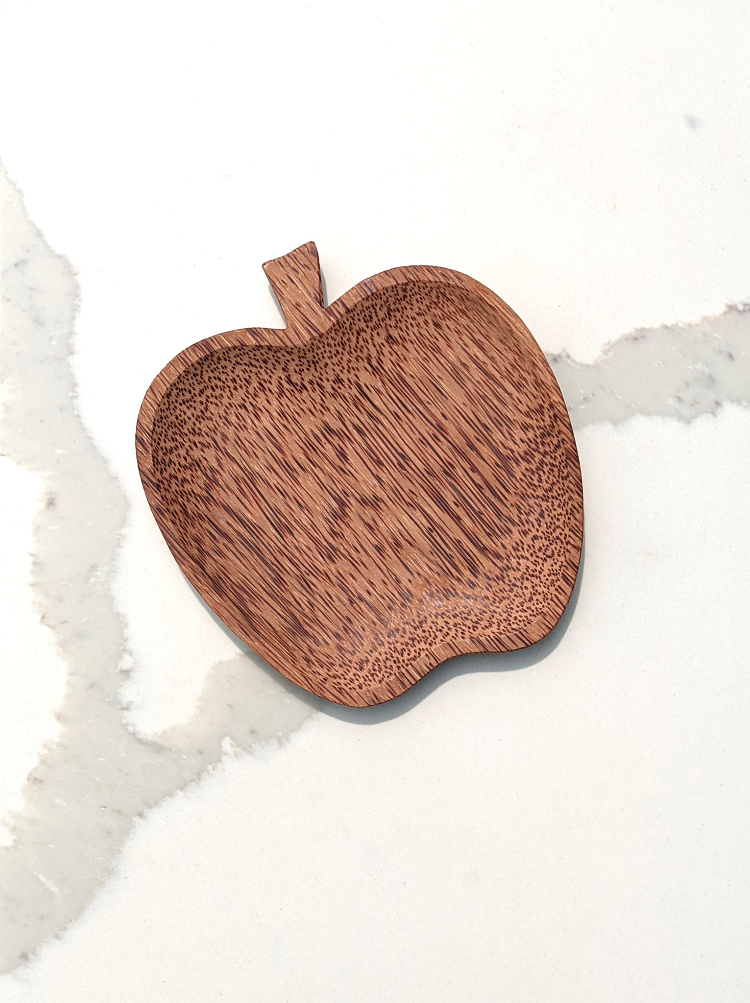 Coconut Wood Platter | Apple Shape Plate