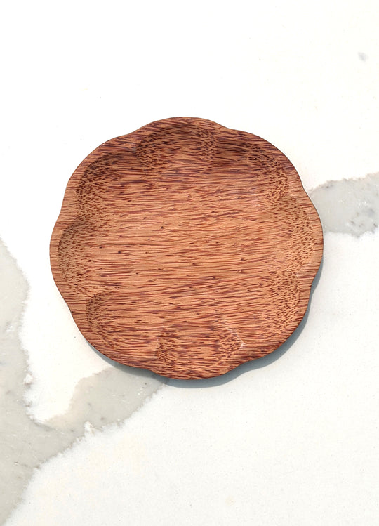 Round Coconut Wood Platter | Natural Round Plate
