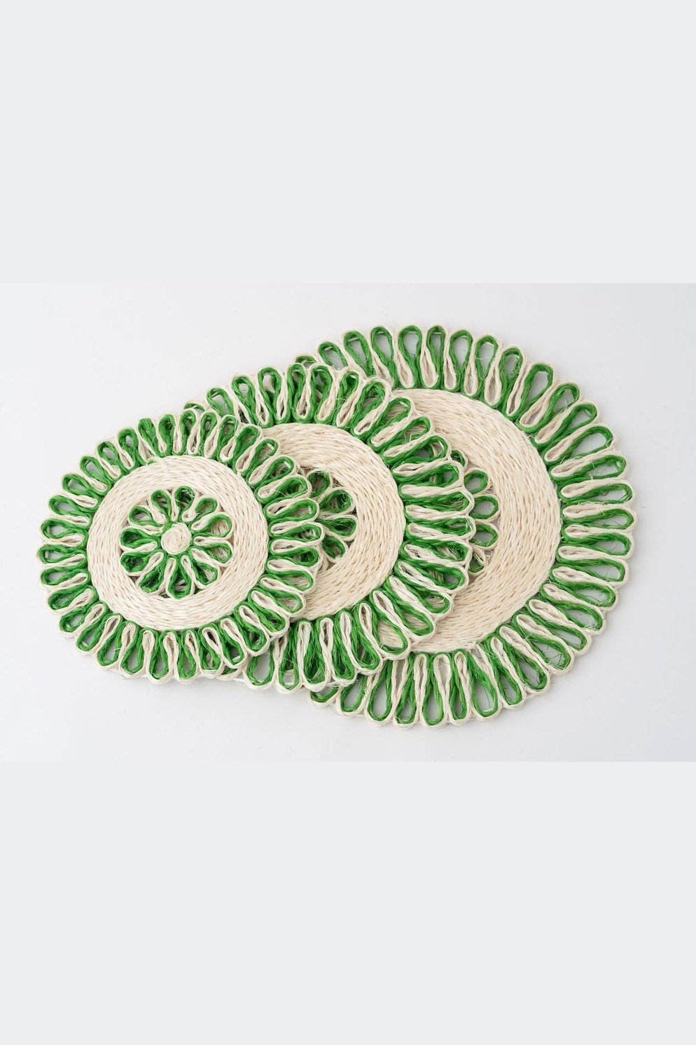 Handwoven Seagrass Placemat Trivet | Green