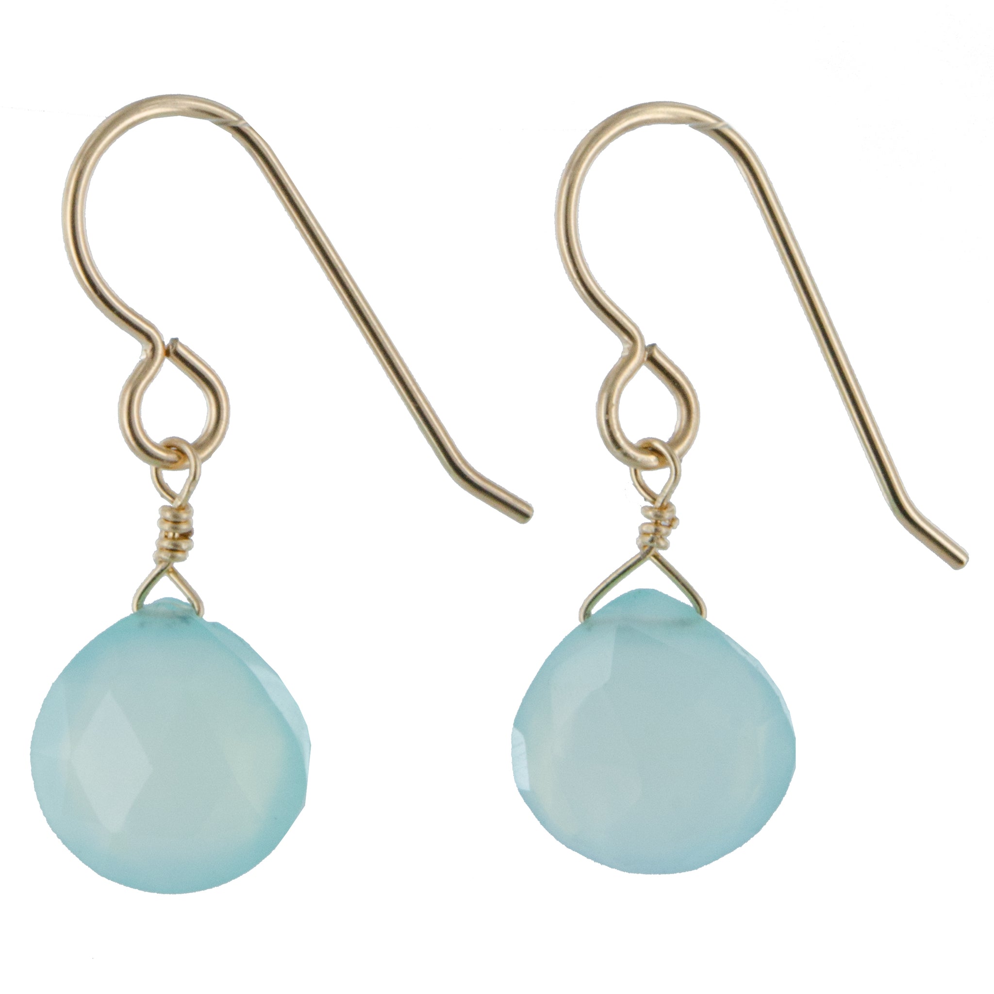 Baby Blue Chalcedony Gemstone Earrings, Black Friday Deal