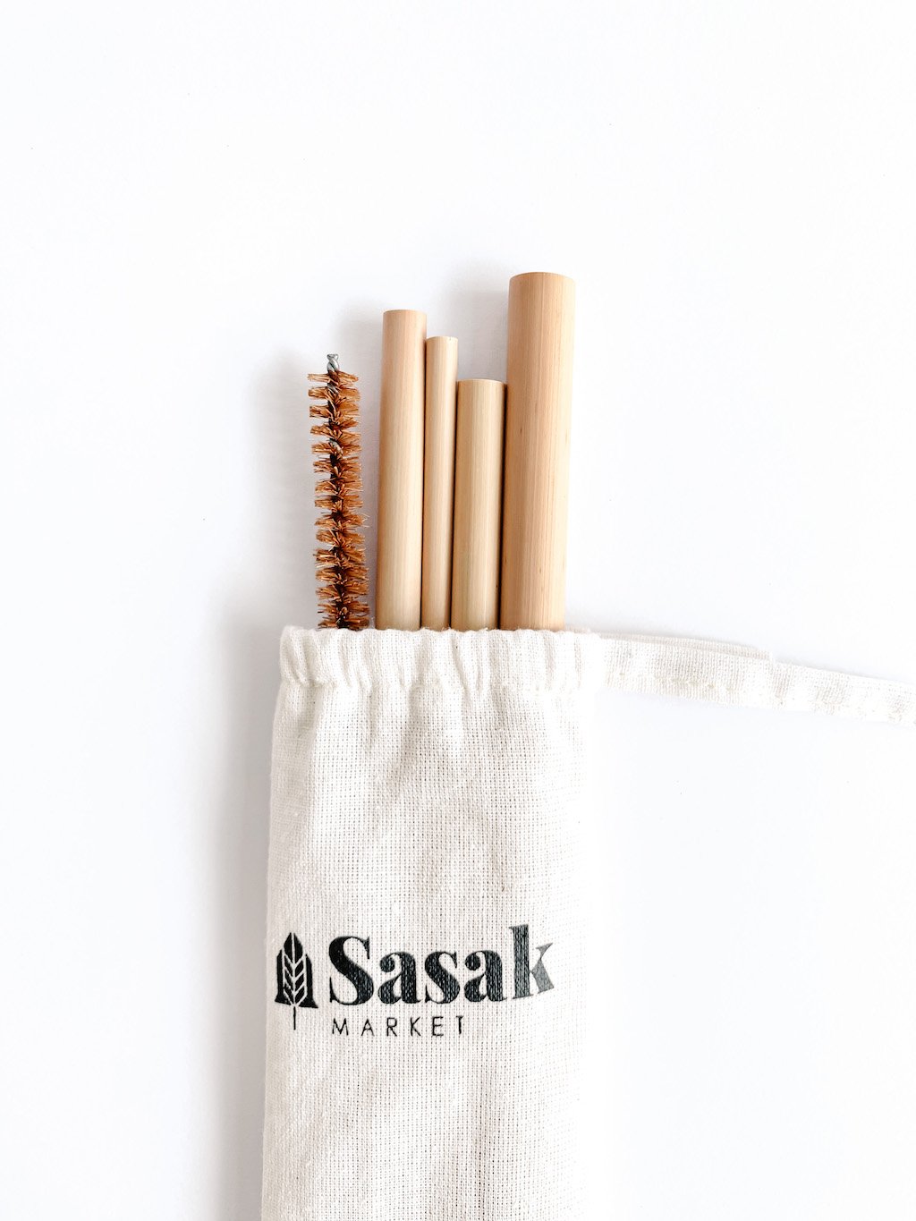 Bamboo Straws, of 4 with a Cleaner Set