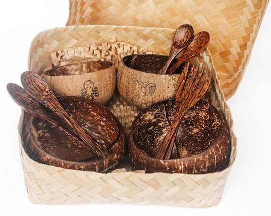 Coconut Cereal Bowl Family 11 pc Gift Set | Eco-friendly Kitchen