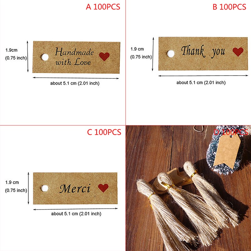 Kraft Paper Tags with Strings for Packaging