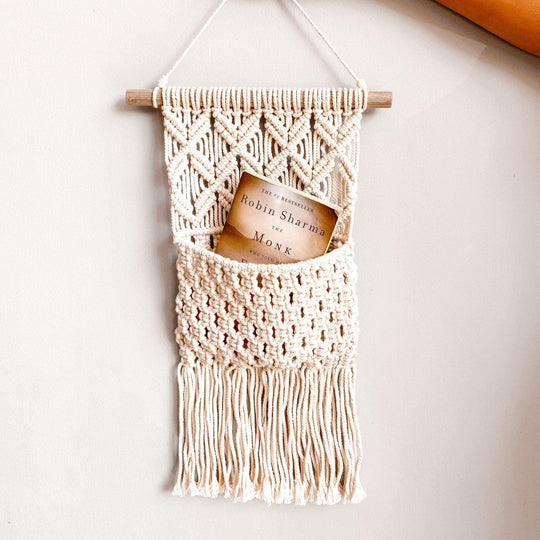 Eco-friendly Macrame Mail Pocket Organizer