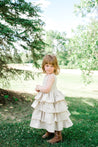 Maxi Ruffle Flower Girl's Linen Dress
