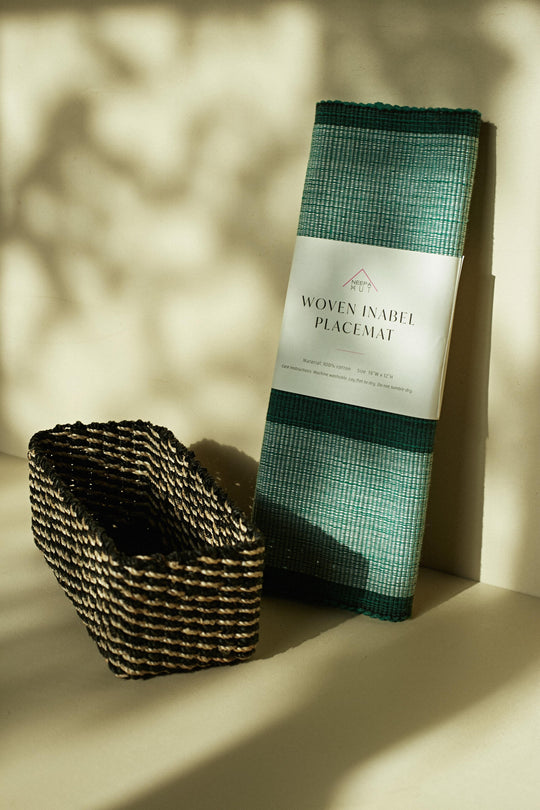 Tray with Placemat Set | Black + White