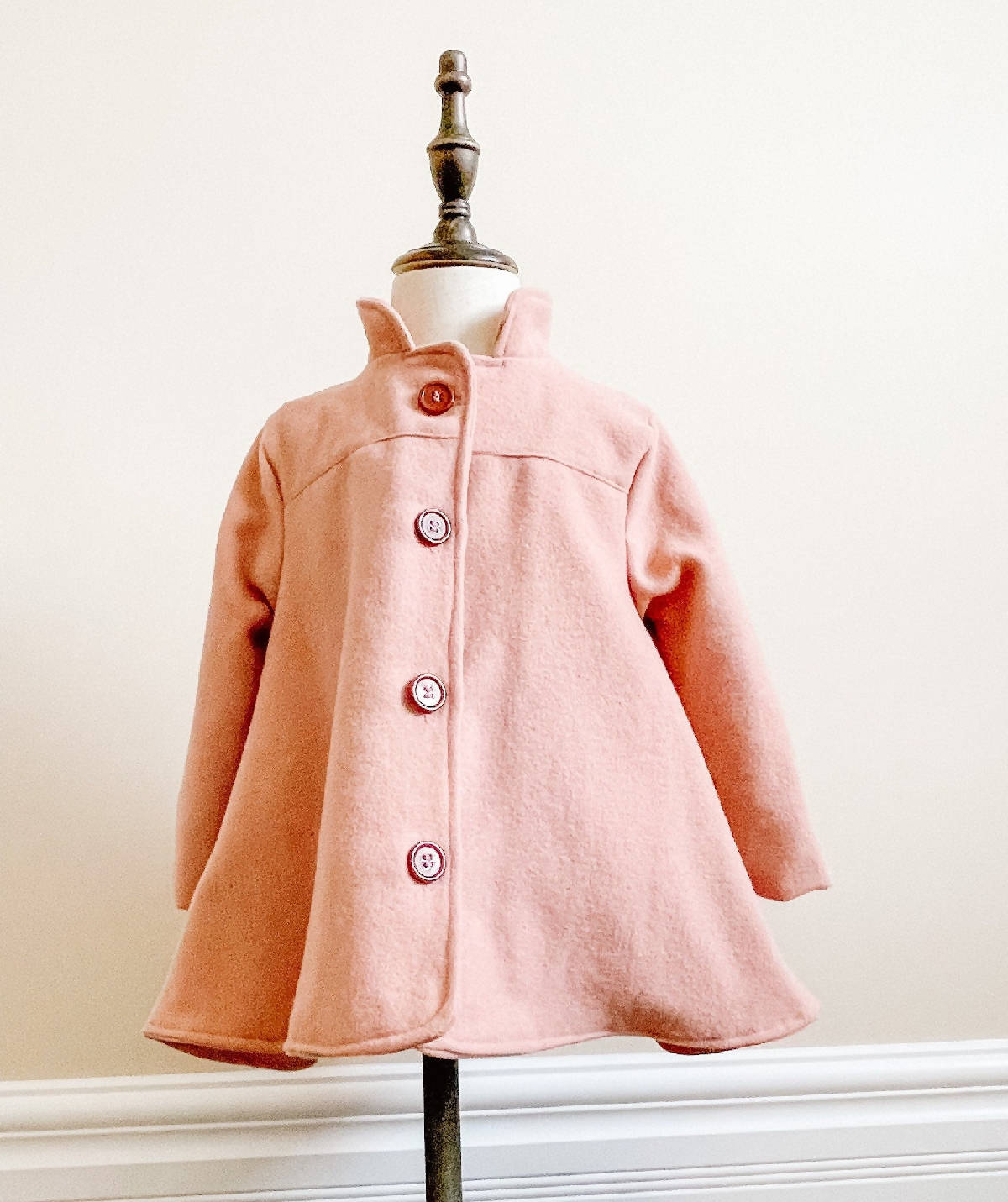 Pink Girl's Coat by Oakley Rae - Handmade in Canada