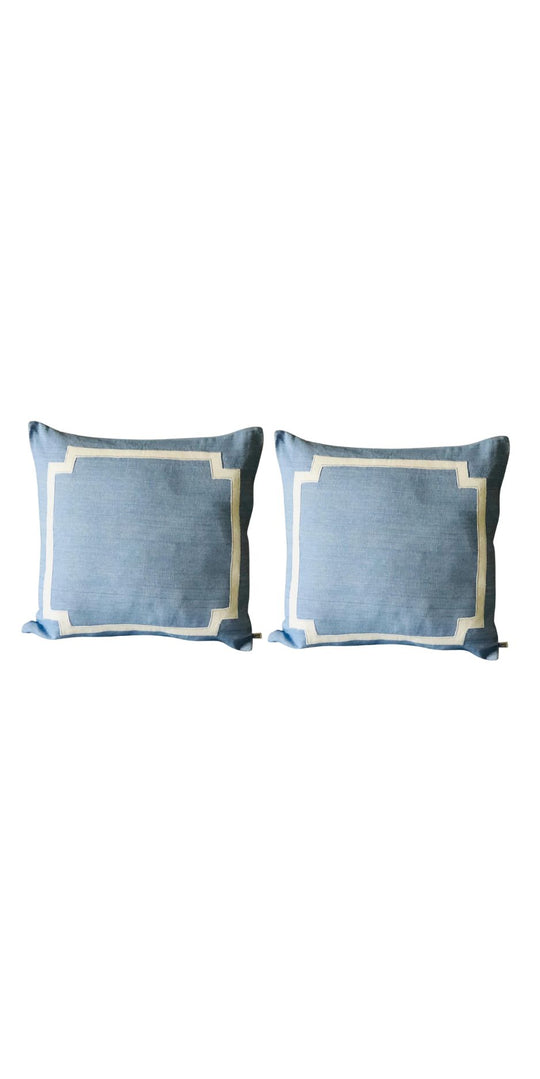 French Blue Euro Shams | Sustainble Home Decor