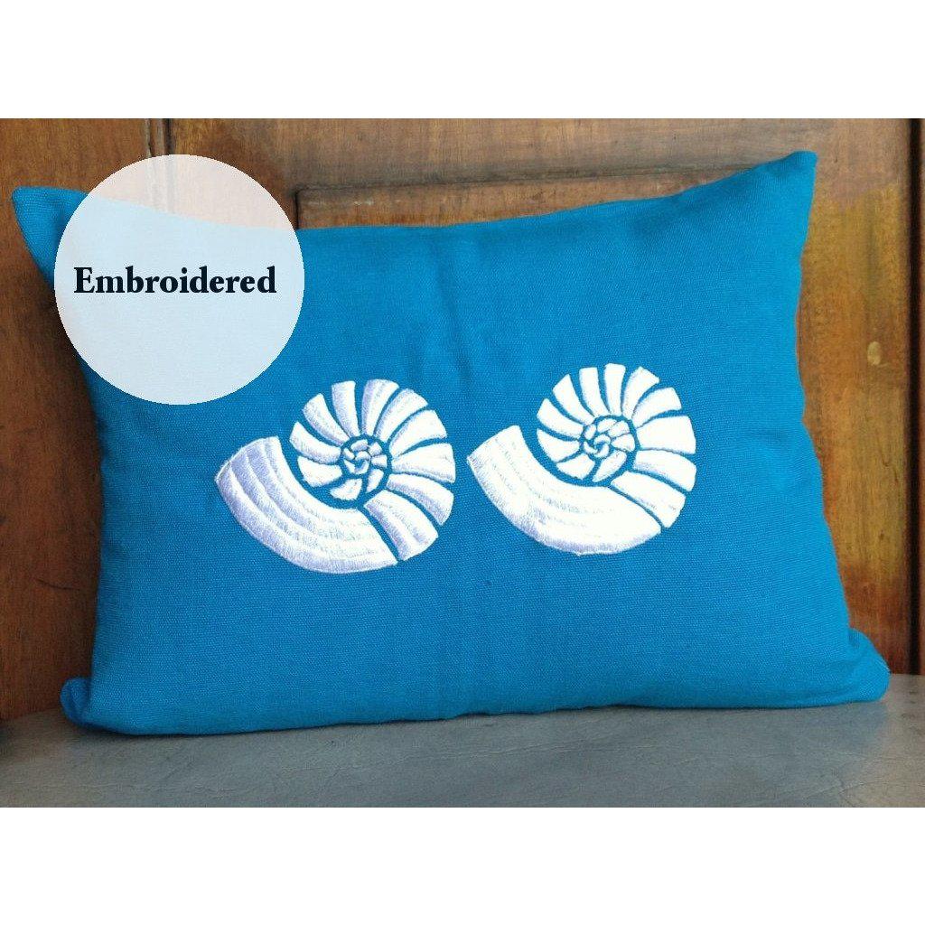Blue Shell Pillows 