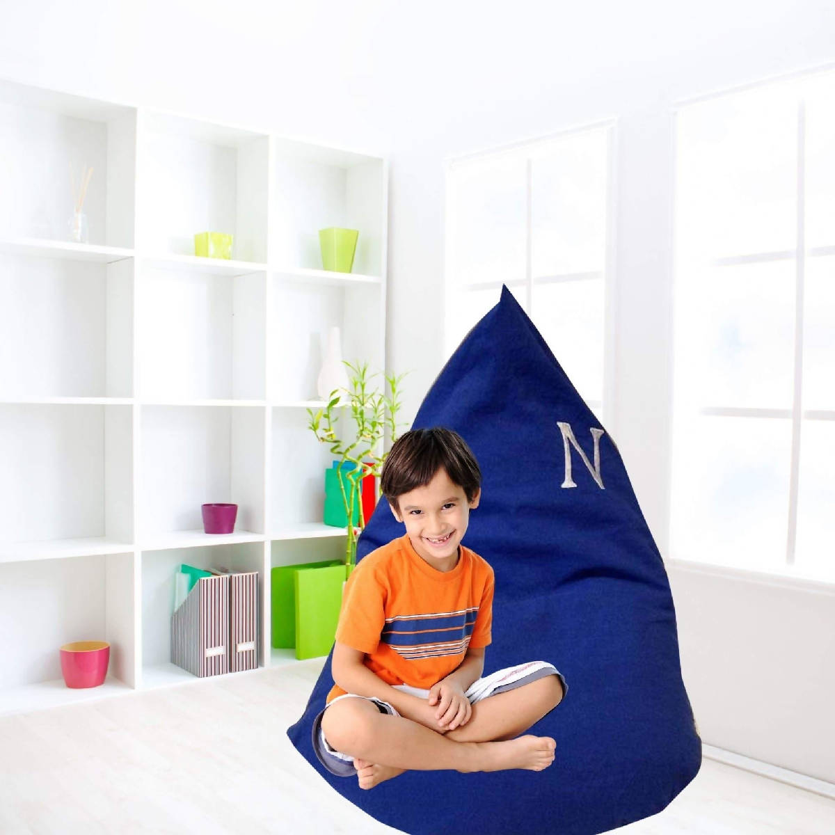 Kids/Adult Bean Bag Chair Lounger, Giant Floor Beanbags