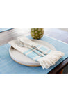 Woven Cotton Dining Placemat | Pastel Blue