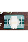 Woven Cotton Dining Placemat | Forrest Green