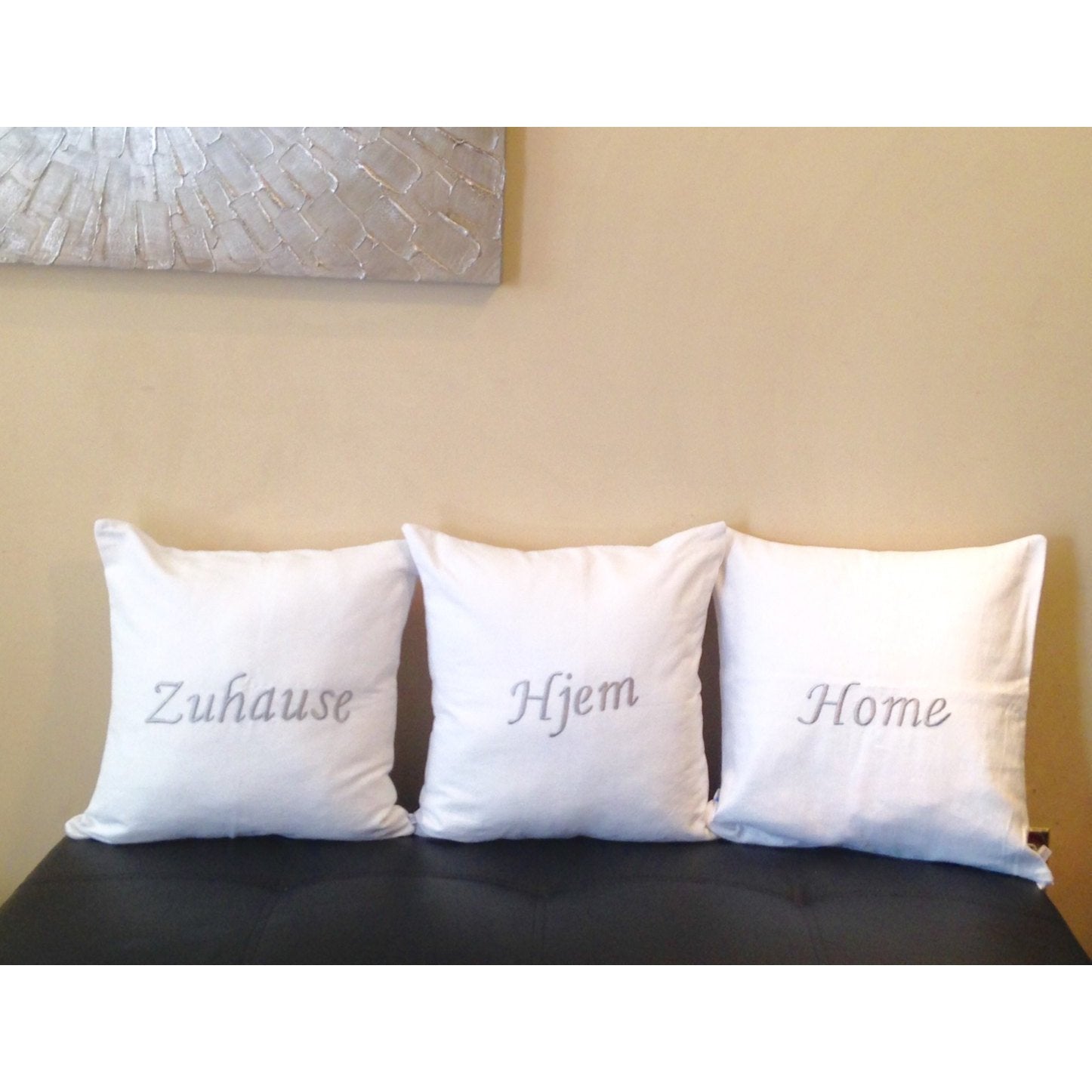Personalized White Throw Pillows