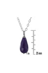 Dark Purple Jade Silver Necklace
