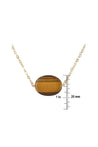 Oval Tiger's Eye Gold Necklace