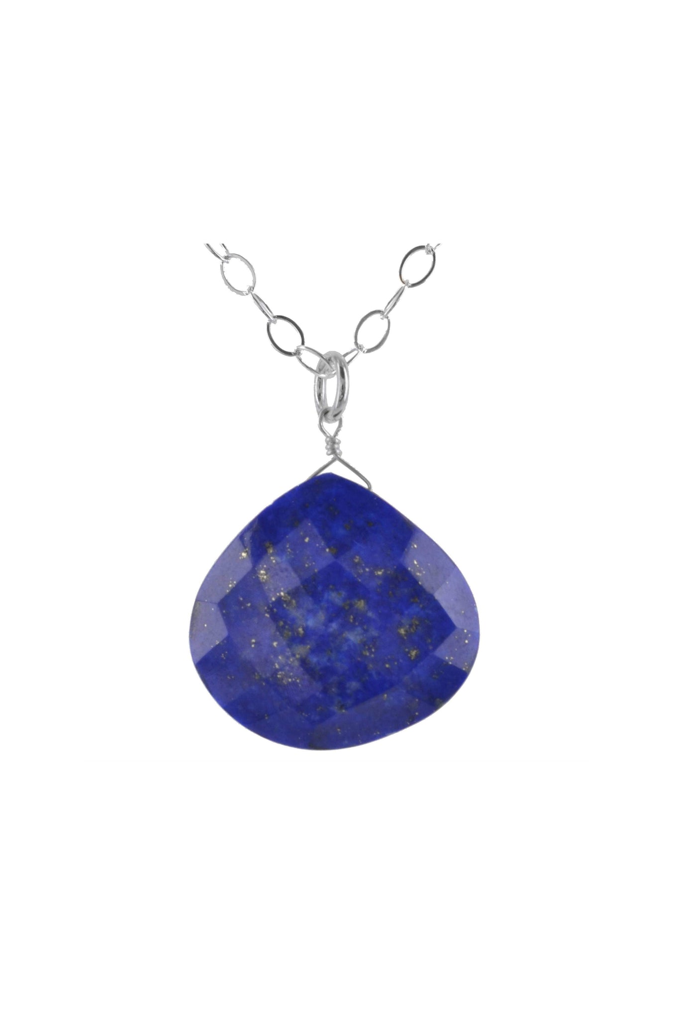 Natural Lapis Lazuli Navy Blue Gemstone Necklace