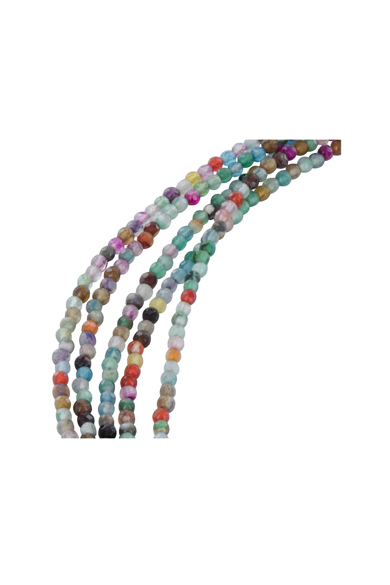 Rainbow Agate Layered Bead Necklace