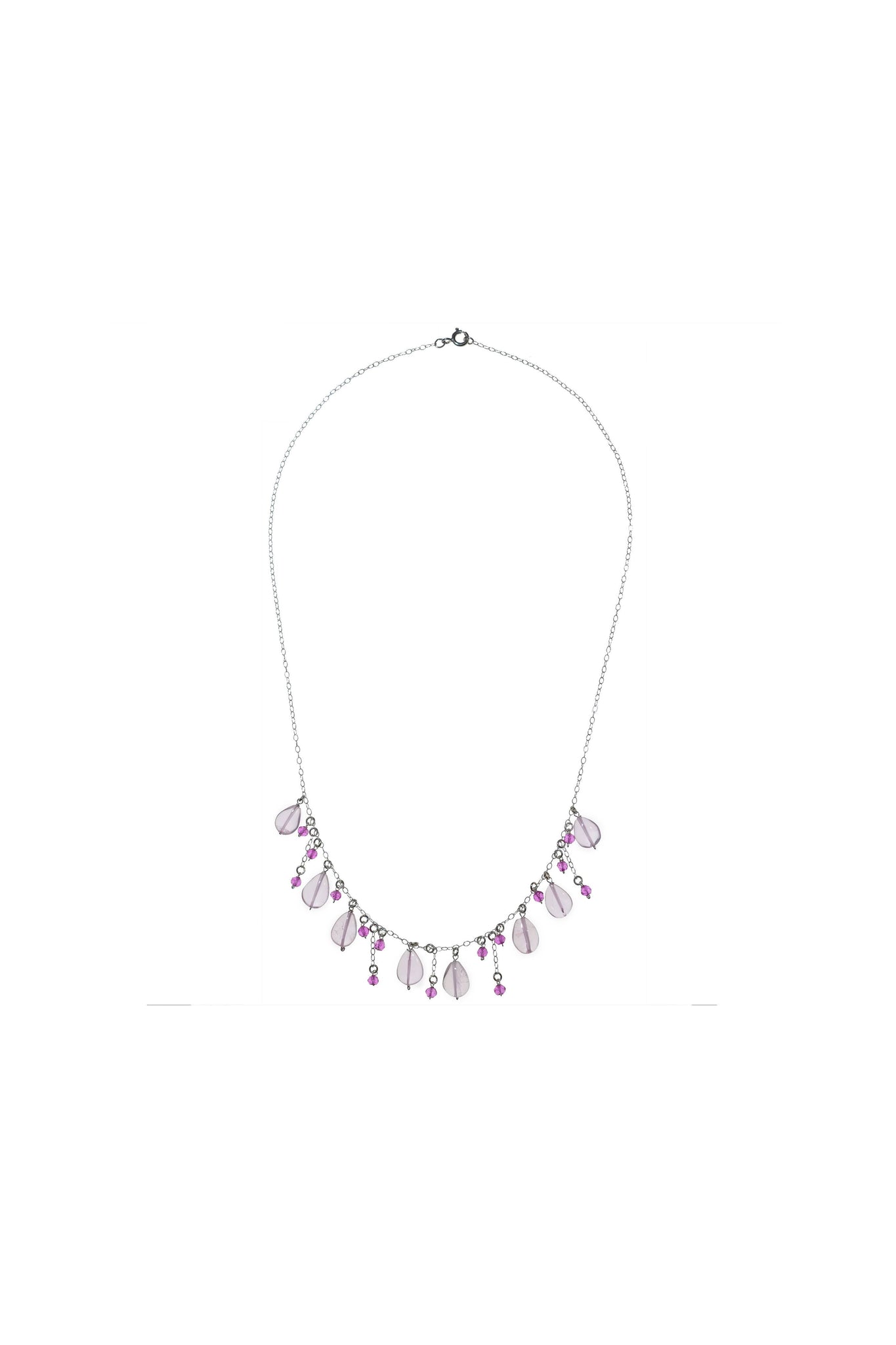 Gemston Necklace, Rose, Pink Quartz