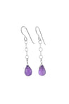 Amethyst Purple Gemstone Dangle Earrings