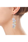 Pastel Boho Earrings, Amethyst, Rose Quartz Long Earrings
