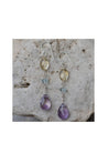 Amethyst, Citrine, Aquamarine Multicolor Pastel Earrings