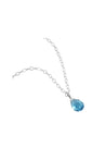 Blue Topaz Dainty Necklace, December Birthstones