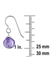 Simple Minimalist Amethyst Gemstone Earrings
