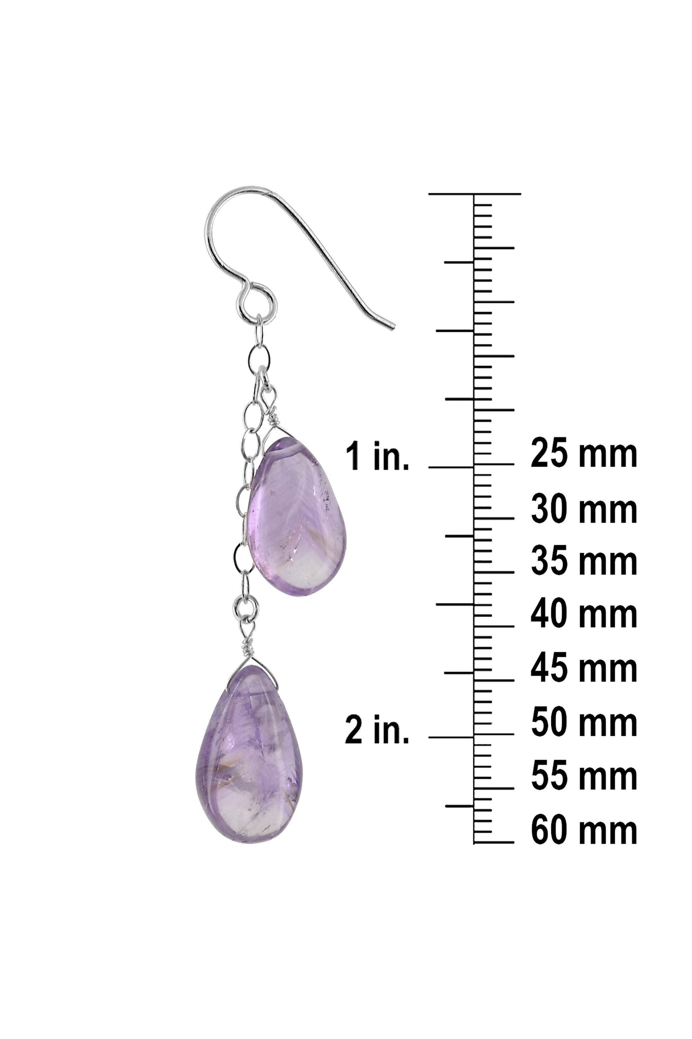 Amethyst Long Gemstone Earrings