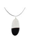Black and White Onyx Gemstone Necklace