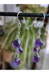 Purple Amethyst Dangle Silver Earrings