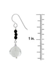 Rock Crystal, Onyx Earrings, Black and White Jewelry