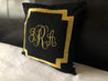 Black Gold Monogrammed Pillows, Personalzed Gift,  Monogram Gift Idea