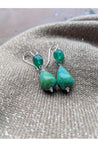 Green Chalcedony Briolette Gemstone Earrings