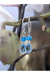 Dainty Blue Gemstone Topaz Earrings