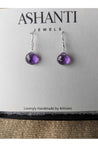 Purple Amethyst, Teardrop, February Birthstone Gemstone Earrings
