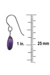 Dark Purple African Amethyst Dangle Earrings