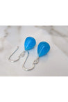 Blue Hemimorphite, Healing Gemstone Drop Earrings