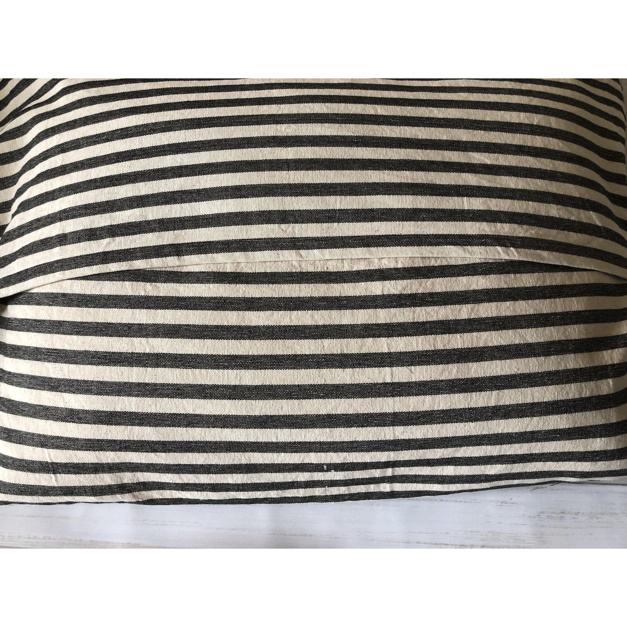 Ticking Stripe dog bed cover , Farmhouse Pet Pillow