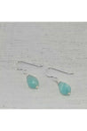 Baby Blue Amazonite Minimalist Drop Earrings