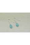 Baby Blue Amazonite Minimalist Drop Earrings