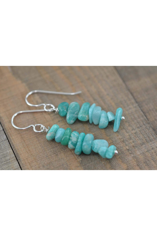 Blue Amazonite Dangle Earrings