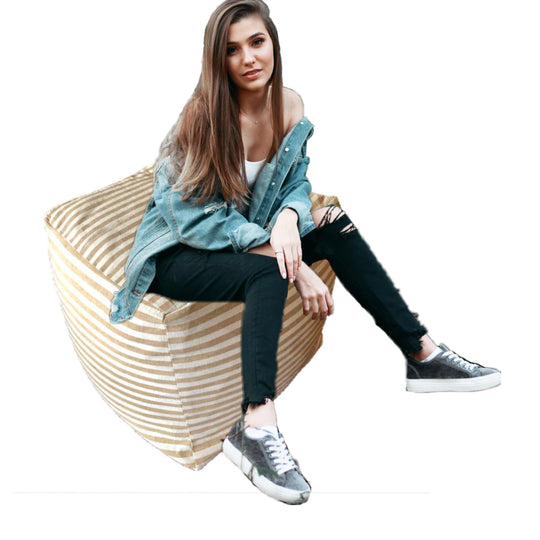 Square Pouf Ottoman Cover, Square floor pillow, Bean Bag Ottoman Pouf