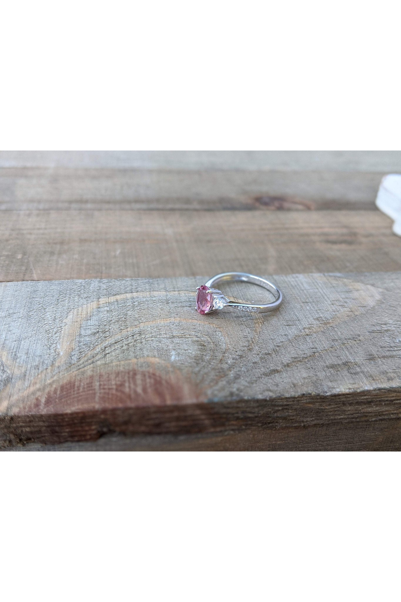 Dainty Pink Tourmaline Ring