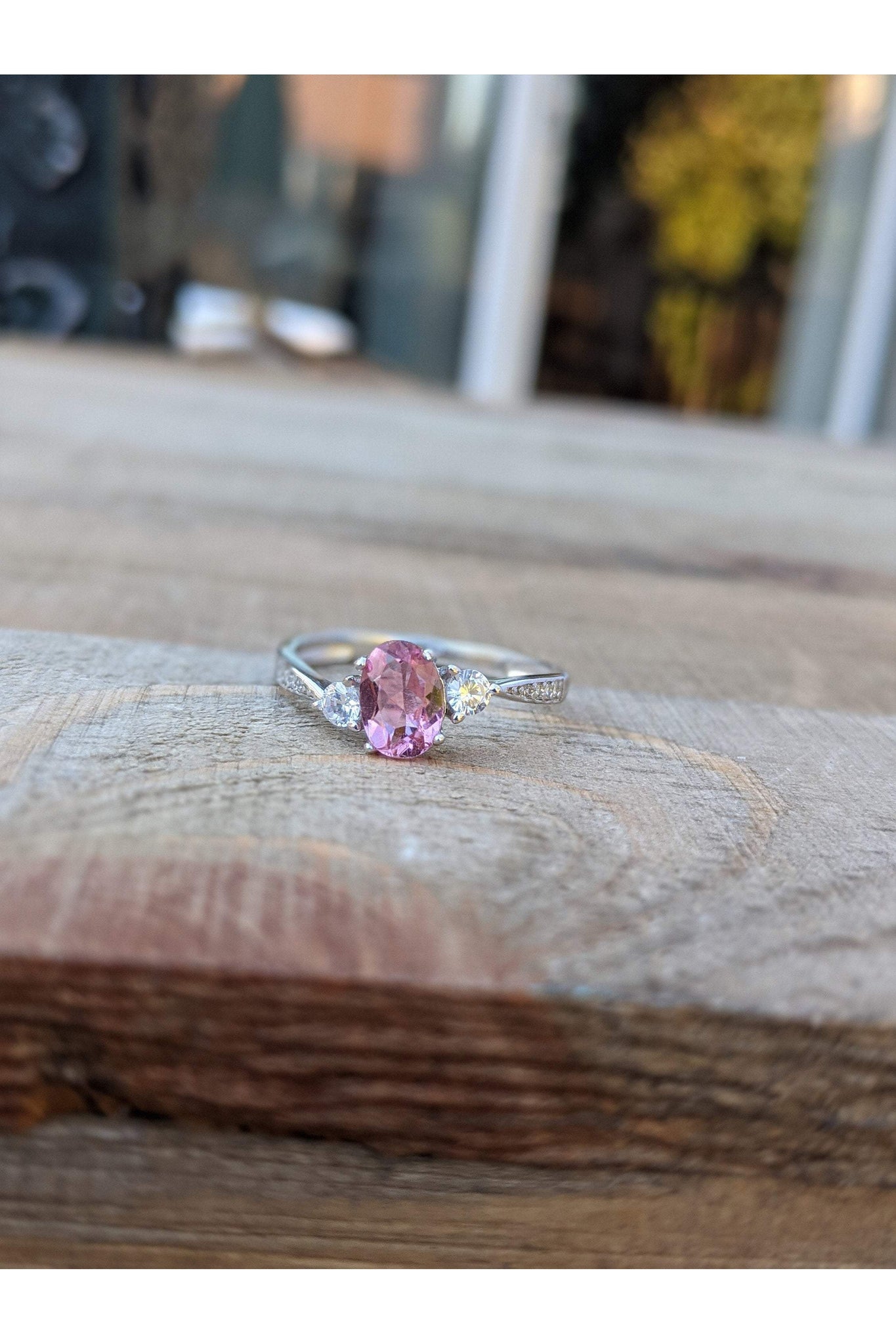 Dainty Pink Tourmaline Ring