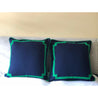 Navy Trim Pillows, Navy Bedding, Border Pillow Covers, Bedroom decor, Pillows with Trims