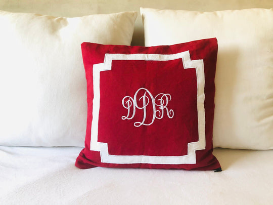Monogrammed Square Throw Pillows, Unique Sofa Pillows